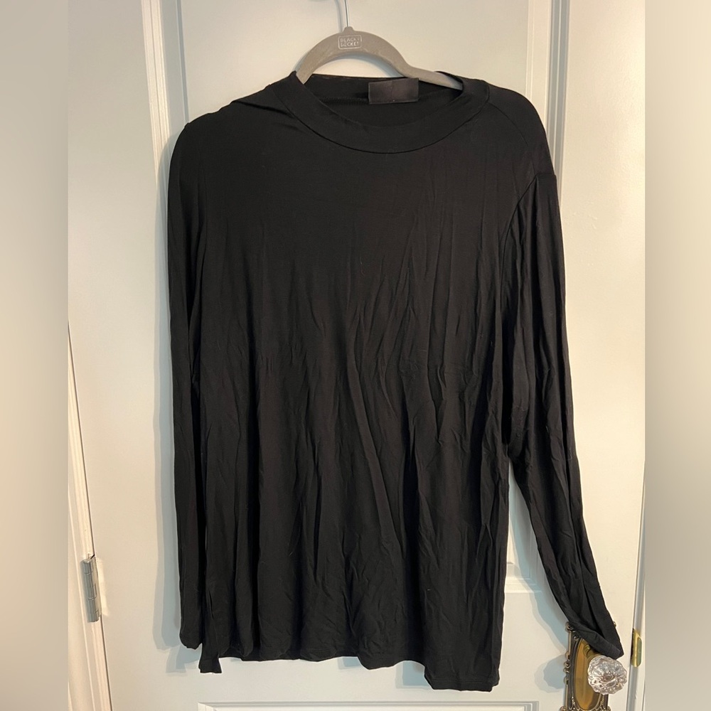 Lane Bryant lightweight black long sleeve T-shirt